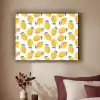 Citroenen - Wit - Bloemen - Patroon Textielframe - compleet frame klein 947 -sfeer1