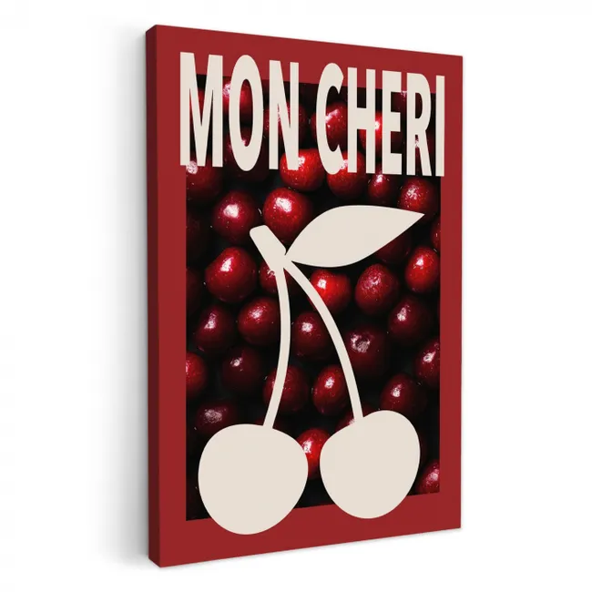 Kersen - Illustratie - Rood KitchenYeah - Keuken - Canvas klein -3d