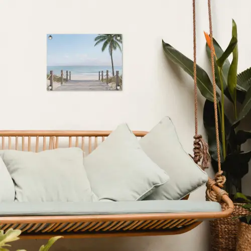Palmbomen - Pad - Horizon tuinposter los doek klein -sfeer7