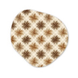 Geografisch - Patroon - Bruin Wandcirkel Organisch Forex 3mm klein 629 -3d