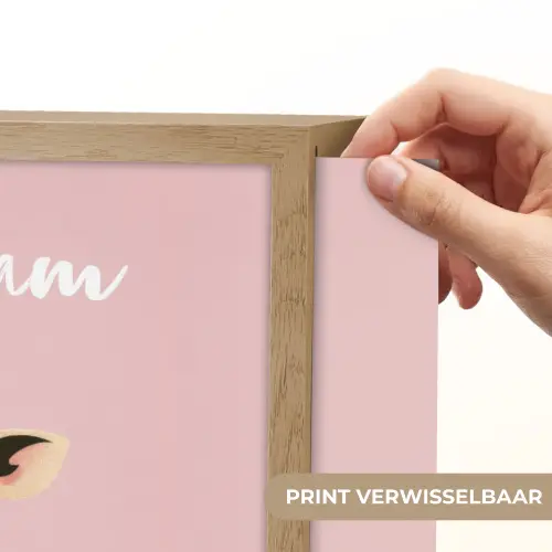 Giraffe - Illustratie - Roze Light Box met batterij (Wandlamp kind) middel -USP_websiteprintNL