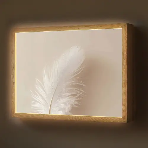 Veer - Minimalistisch - Roze Light Box met batterij (Wandlamp) middel -z3d_website