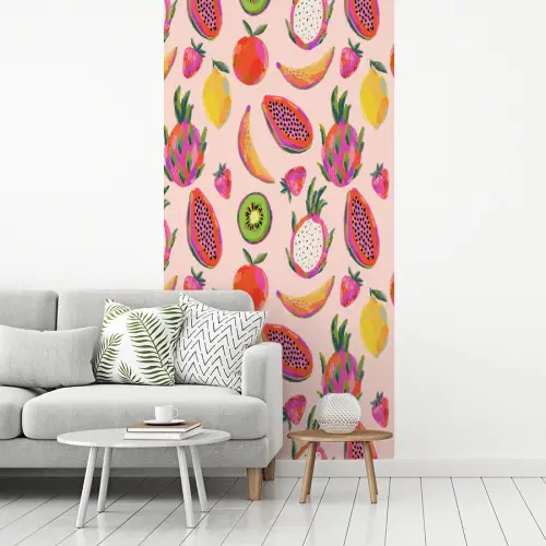 Roze - Kleuren - Fruit - Patroon fotobehang vinyl groot 64 -woonkamer