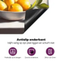 Citroenen - Stilleven - Geel Inductie beschermer vinyl 3mm middel -zzzzzzz-cc-onderkant