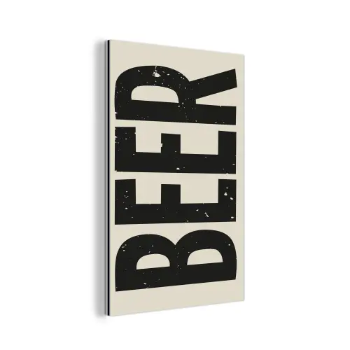 Beer - Vintage - Zwart - Beige aluminium wit klein -3d