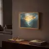 Vogels - Zon - Bomen - Groen Light Box met batterij (Wandlamp) middel -sfeer1