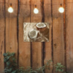 Kokosnoot - Water - Beige - Spetters tuinposter los doek klein -sfeer1