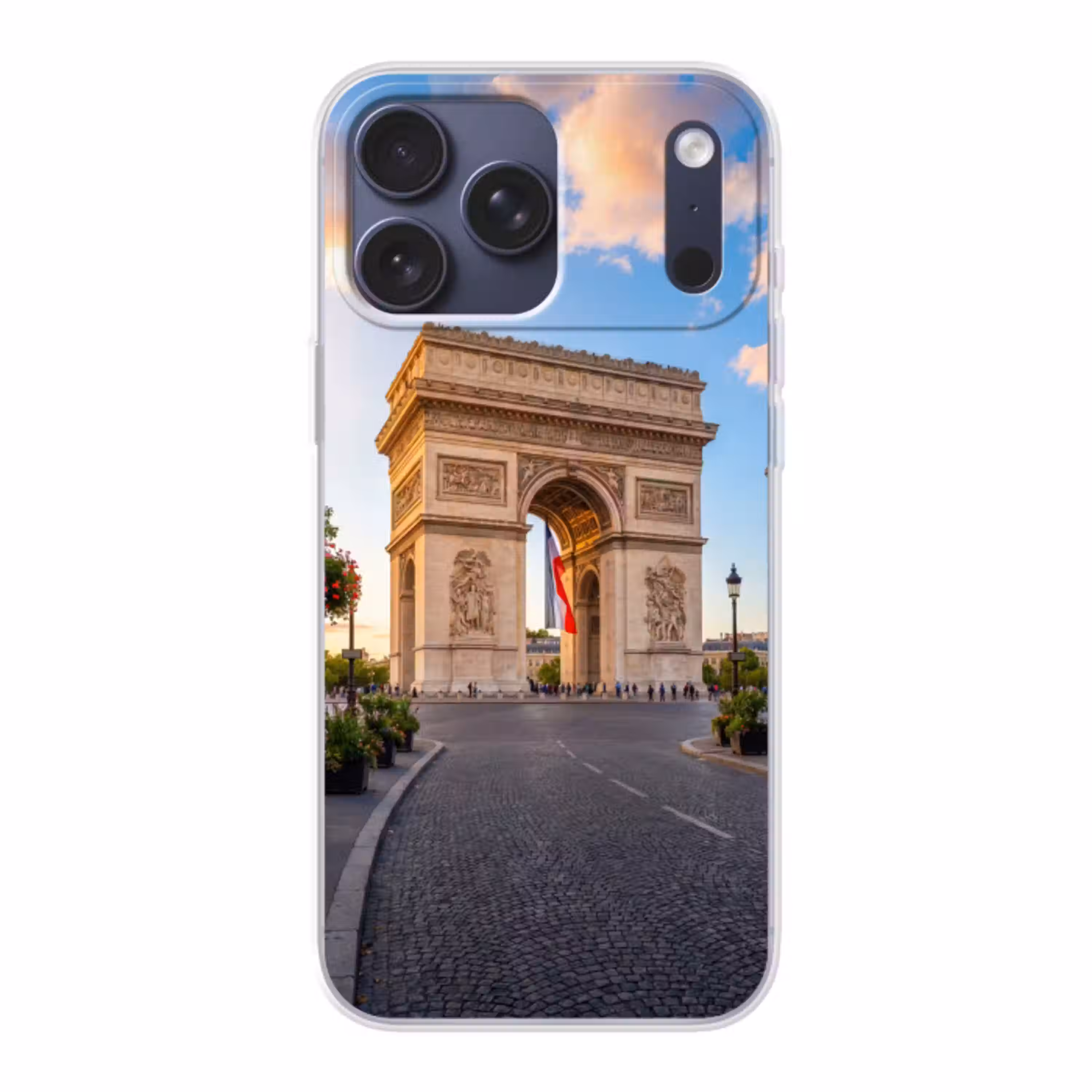 Monument - Parijs - Zonsondergang - Architectuur - Goud Telefoonhoesje iPhone 17 Pro Max klein -3d