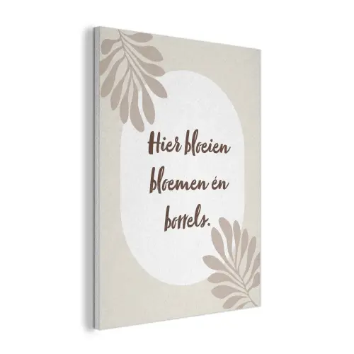 Bloemen - Quote - Zomer - Beige PET vilt klein -3d