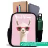Lama - Wit - Zonnebril - Wimpers Rugzak - Zwart middel -inhoud_UK