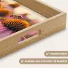 Bloemen - Paars - Bijen Dienblad Rechthoek middel -USP_HandgreepNL