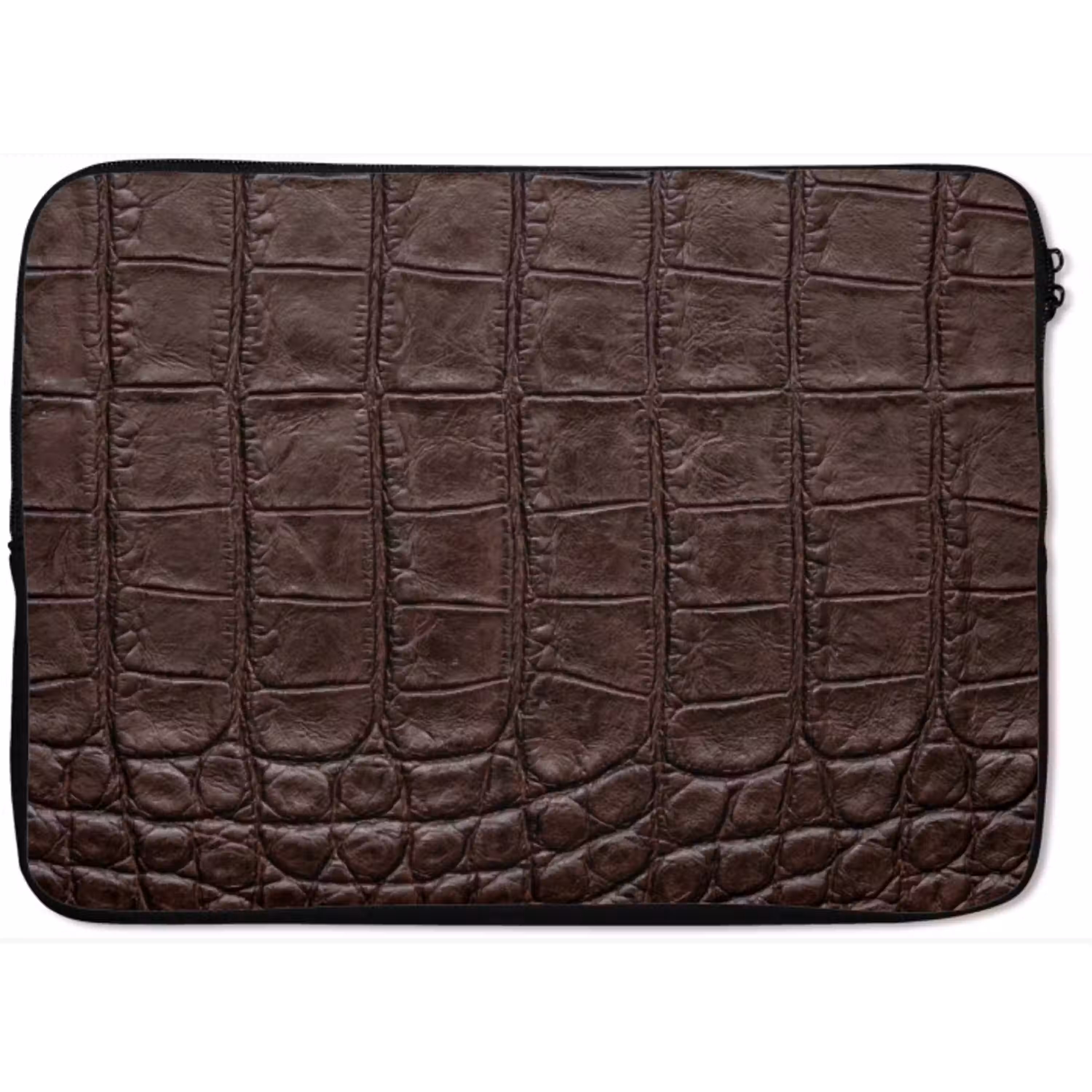 Krokodil - Leer - Bruin laptophoes neopreen klein -zkaufland3dotto