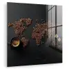 Wereldkaart - Espresso - Zwart plexiglas 5mm klein -zzzproduct_nieuw