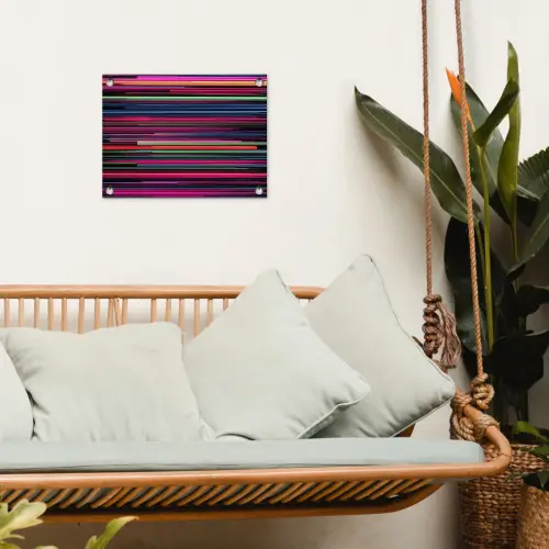 Gaming - Abstract - Lijnen - Horizontaal - Kleurrijk tuinposter los doek klein -sfeer7