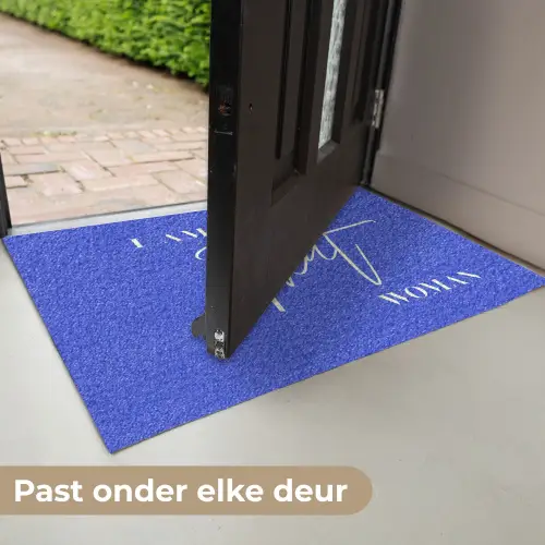 Blauw - I am that woman - Sierlijk - Minimalistisch Deurmat klein -USP_NL
