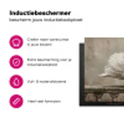 Zwaan - Elegant - Dieren - Wit Inductie beschermer vinyl 3mm klein -wsfeer2_website