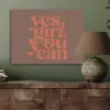 Yes girl you can - Oranje - Bruin PET vilt klein -sfeer2
