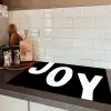 Kerstmis - Quotes - Joy - Zwart - Feest Inductie beschermer vinyl 3mm klein -sfeer3