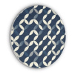 Abstract - Patroon - Blauw Akoestische PET Vilt - Rond klein 838 -3d