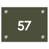 Donkergroen - Traditioneel Naambord Rechthoek middel -3d