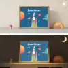 Raket - Planeten - Ruimte Light Box met batterij (Wandlamp kind) middel -sfeer3_kind
