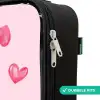 Roze hartjes Kinderkoffer - Zwart klein -rits_NL
