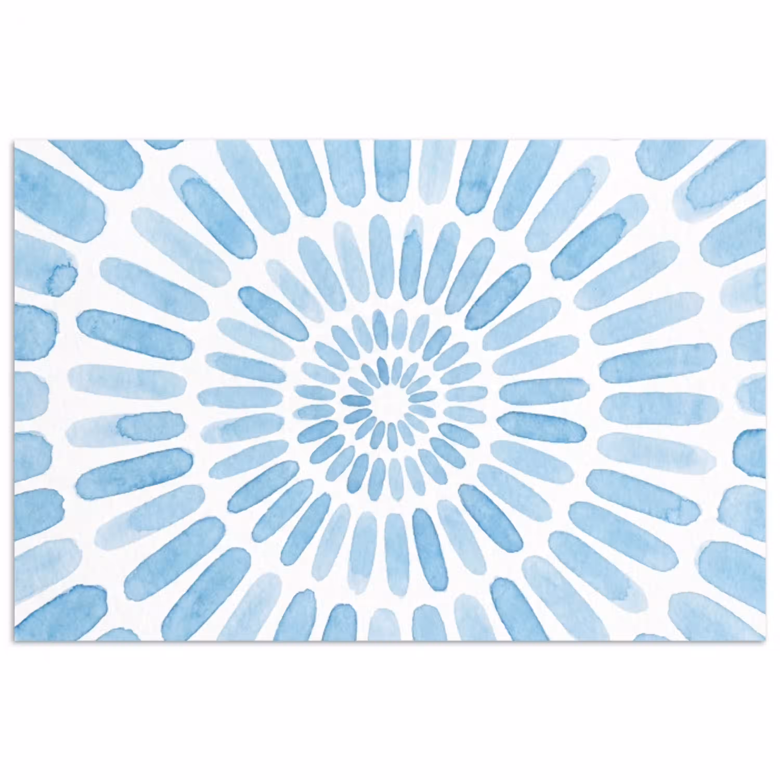 Abstract - Vormen - Kunst - Aquarel - Blauw poster papier klein -3d
