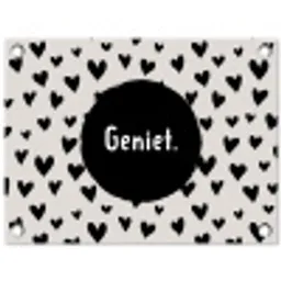 Quotes - Hartje - Tekst - Geniet tuinposter los doek klein -3d