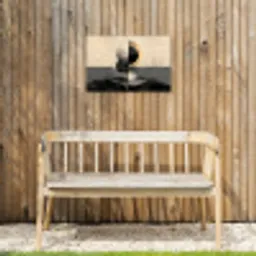 Cirkels - Schaduw - Abstract Tuinposter op houten frame 2 cm dik klein -sfeer4