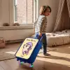 Kawai - Pinguin - Rolschaatsen Kinderkoffer - Blauw klein -sfeer1