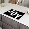 Kerstmis - Quotes - Joy - Zwart - Feest Inductie beschermer vinyl 3mm klein -sfeer8