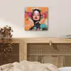 Portret - Vrouw - Abstract - Bloemen aluminium wit klein -sfeer3