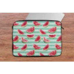 Watermeloen - Strepen - Groen laptophoes neopreen klein 279 -tafel