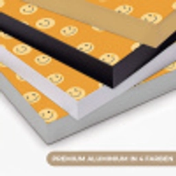 Smileys - Retro - Heel Textielframe zwart klein 947 -USP_kleurenDE