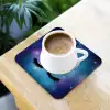 Eenhoorn - Sterren - Magisch - Blauw onderzetter kurk middel -sfeer5