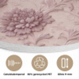 Reliëf - Pioenrozen - Roze Akoestische PET Vilt - Rond klein 838 -closeup_NL