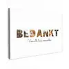 Bedankt - Lettercollage Tuinposter op houten frame 2 cm dik klein -3d