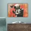 Graffiti - Astronaut - Street art - Ruimte - Banksy canvas 2cm klein -sfeer4