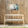 Konijn - Eieren - Mand Tuinposter op houten frame 2 cm dik klein -sfeer4
