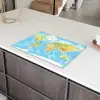 Wereldkaart - Staatkundig - Blauw - Aarde - Educatief Inductie beschermer vinyl 3mm klein -sfeer8