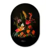 Schaal - Boeket - Bloemen Wandcirkel Ovaal Glas middel -3d