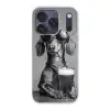 Teckel - Bier - Glas - Bril Telefoonhoesje iPhone 17 Pro klein -3d