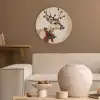 Gewei - Kerst - Rendier - Rood Akoestische PET Vilt - Rond klein -sfeer1