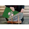 Cirkel - Roze - Tekst - Art laptophoes neopreen klein -tas