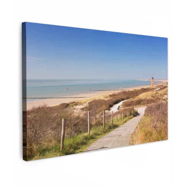 Strand - Zee - Vuurtoren - Nederland canvas 2cm klein -z3d