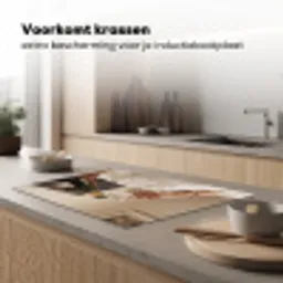 Champagne - Bed - Bubbels Inductie beschermer vinyl 3mm klein -sfeer1