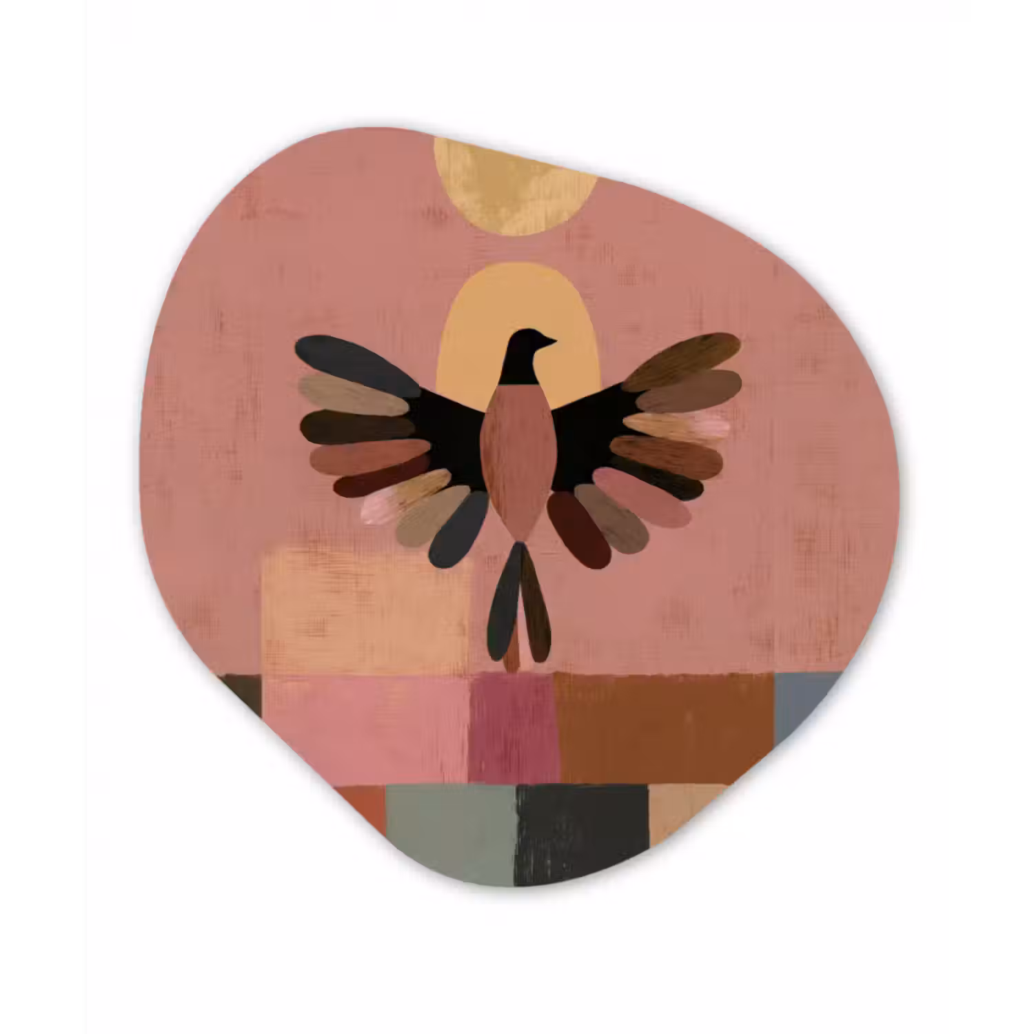Forexbild Organische Form - Illustration - Vogel - Ebenen - Farbenfroh