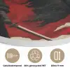 Krijger - Draak - Zwart - Rood - Rook Akoestische PET Vilt - Rond klein -closeup_NL
