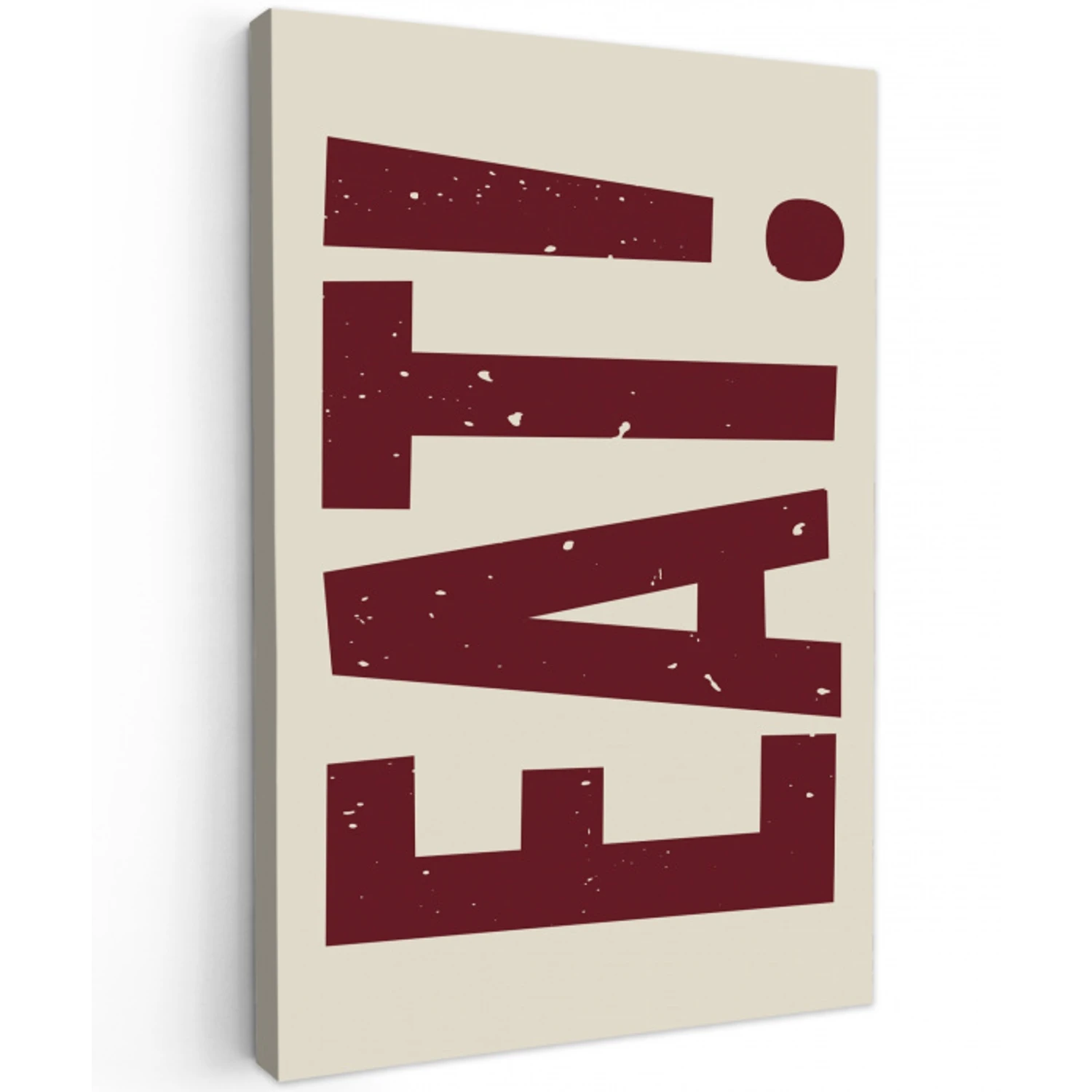 Red - Eten - Vintage - Decoratie Tuinposter op houten frame 2 cm dik klein -3d