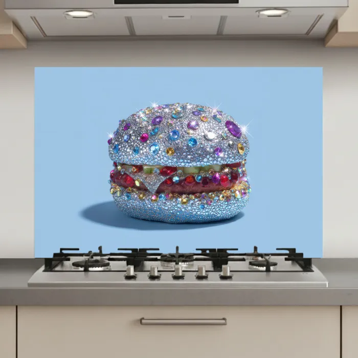 Glitters - Hamburger - Blauw keuken achterwand spatscherm klein -3d_website